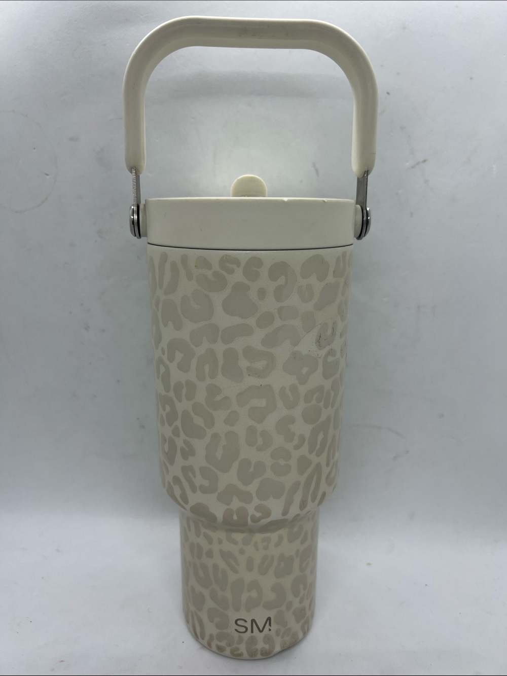 Simple Modern 30oz Stainless Steel Insulated Tumbler Leopard Water Bottle EUC